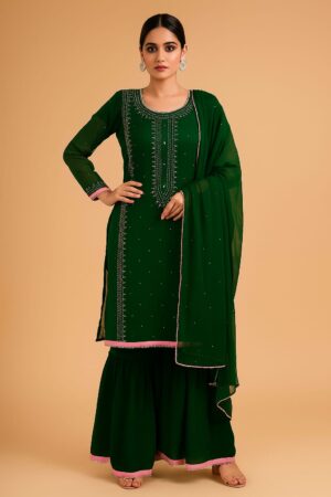 Green Qamdani 3pc