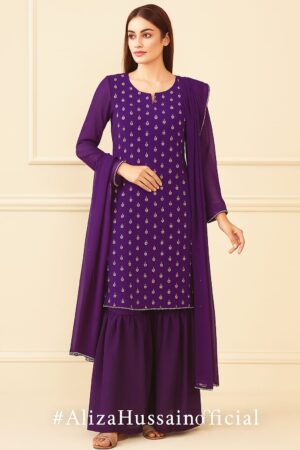 Purple Qamdani 3pc